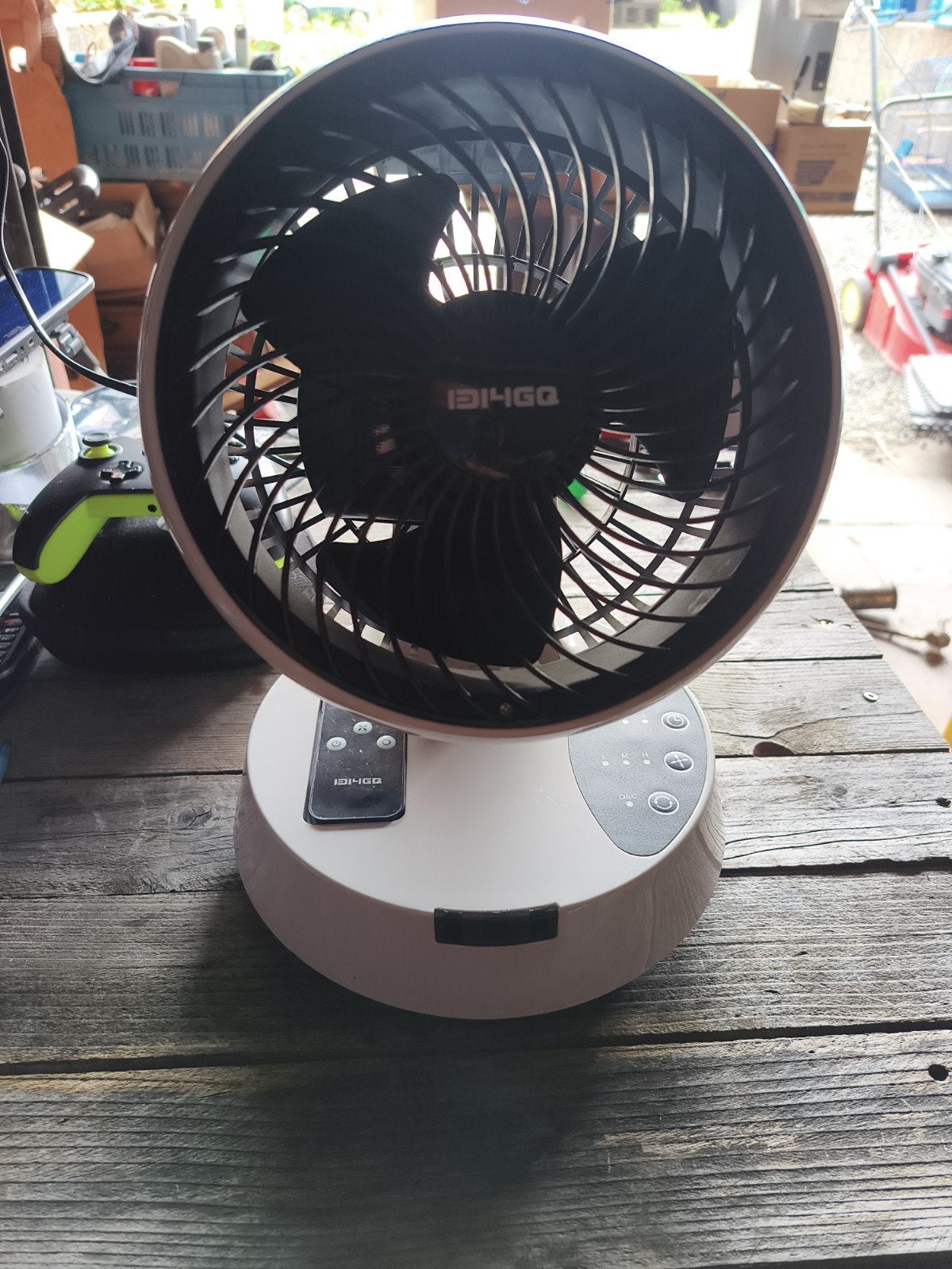 Circulateur d'air DHGO avec télécommande, Enlèvement ou Envoi, Ventilateur avec télécommande, Comme neuf, Ventilateur de table