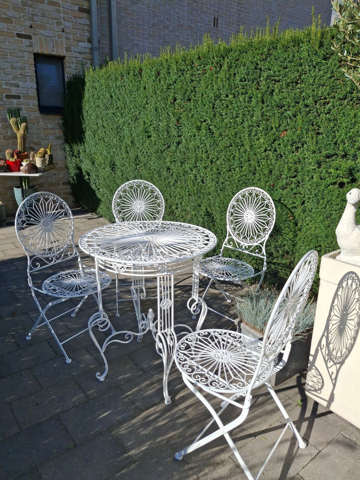set de bistrot, Table à dinner, Salons de jardin, Aluminium, Comme neuf