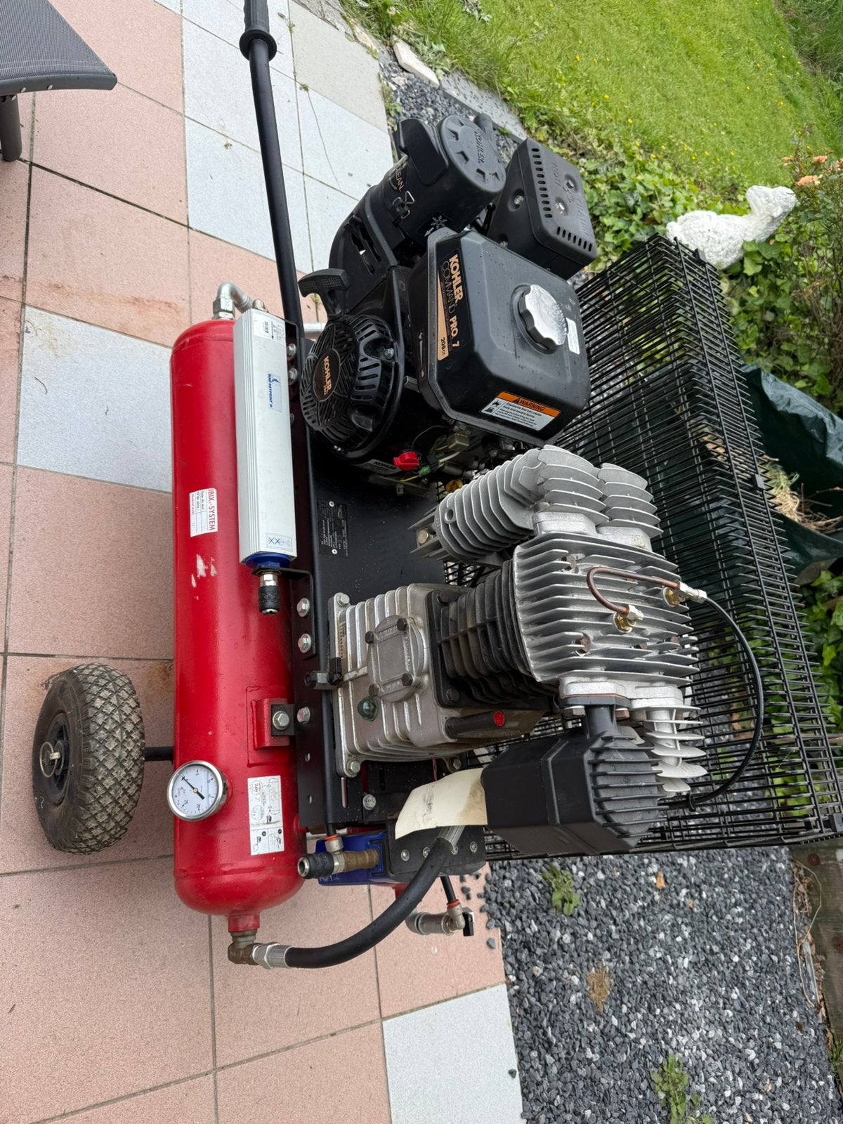Ibix straalcompressor met Beko droger Kohler Command Pro, Doe-het-zelf en Bouw, Compressors, Zo goed als nieuw, Mobiel, Ophalen