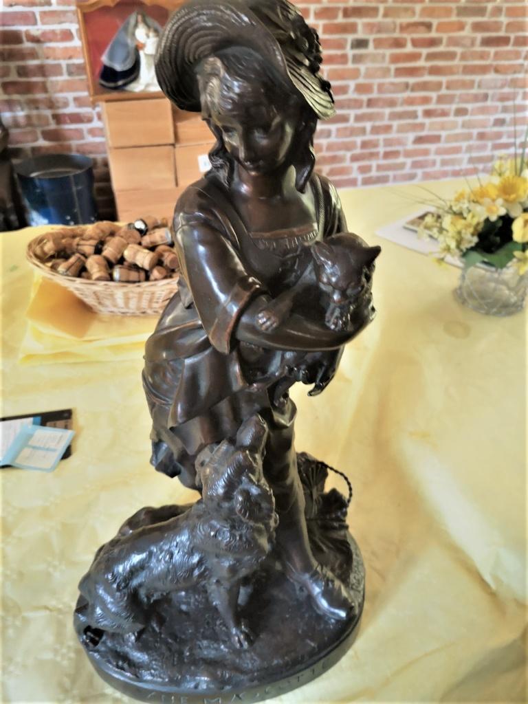 Statue en bronze, Antiquités & Art, Statue, Brun, Patiné, 50 - 100 cm