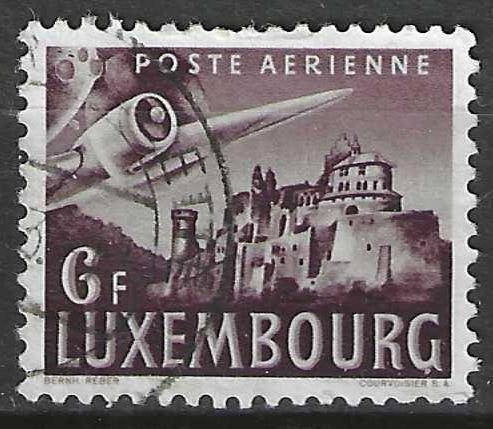 Luxembourg 1946 - Yvert 12PA - Château de Vianden (ST), Envoi, Luxembourg, Affranchi