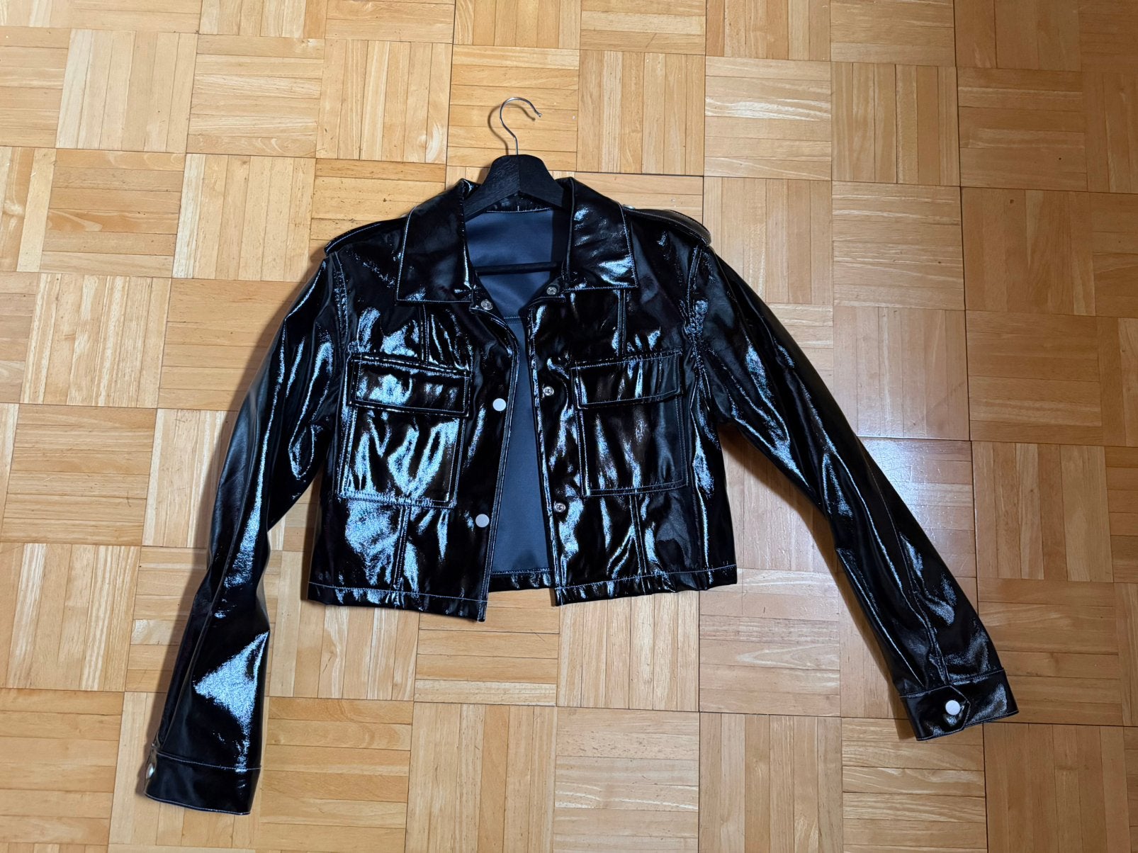 Veste vinyle noir, Vêtements | Femmes, Enlèvement, Comme neuf, Noir