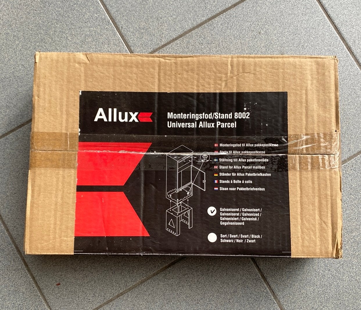 Universele montagevoet Allux brievenbus, Tuin en Terras, Ophalen, Nieuw, Staande brievenbus