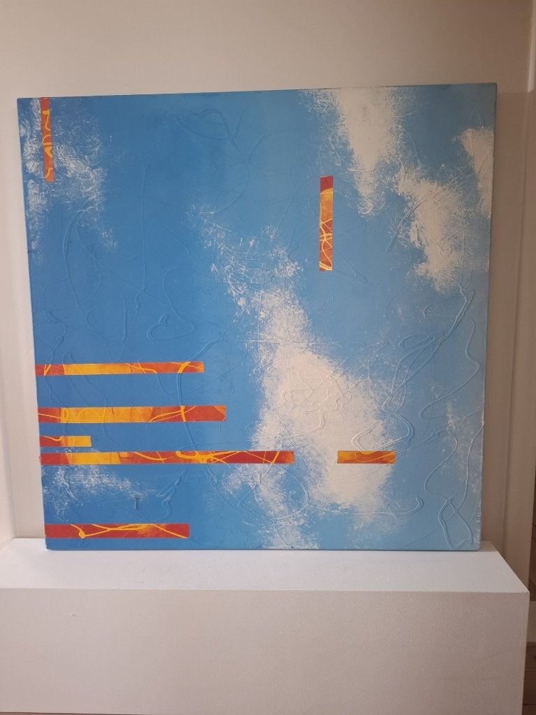 peinture contemporaine, Abstrait, Peint à la main, Peinture à l'huile, Autres matériaux