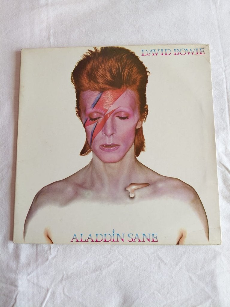 David Bowie - Aladdin Sane, Cd's en Dvd's, Vinyl | Overige Vinyl, Ophalen, LP, Gebruikt, Beschermende buitenhoes