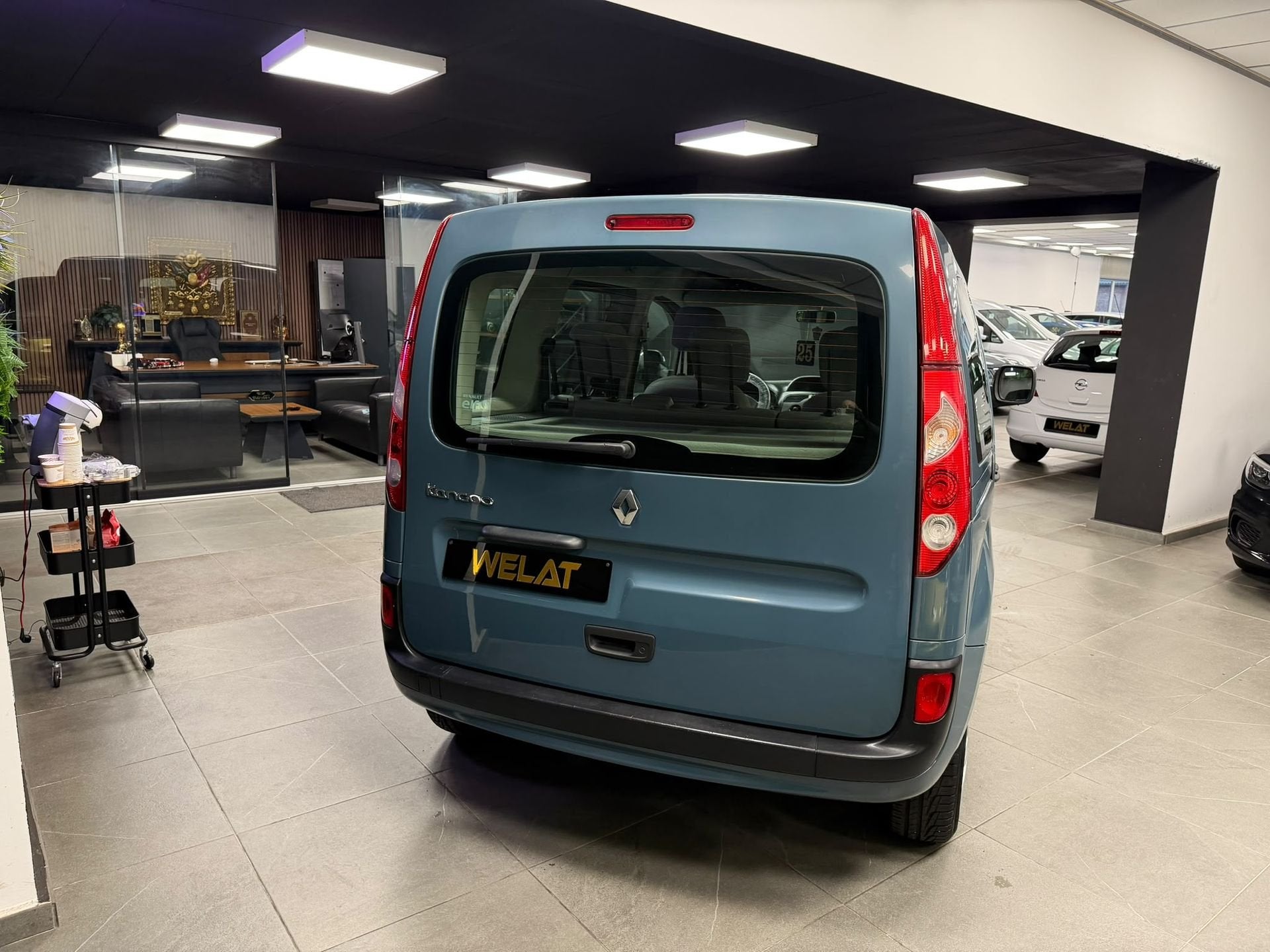 Renault Kangoo BENZINE 1.6 MOTOR, Auto's, Voorwielaandrijving, Gebruikt, Blauw, Bedrijf