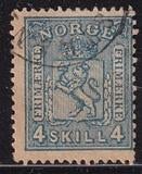 Noorwegen michel 14a gestempeld uit 1867, Timbres & Monnaies, Timbres | Europe | Scandinavie, Envoi, Norvège