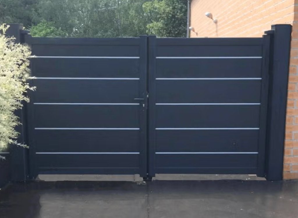 draaipoort aluminium ARONA, Tuin en Terras, Ophalen, Gebruikt, Aluminium, Draaipoort