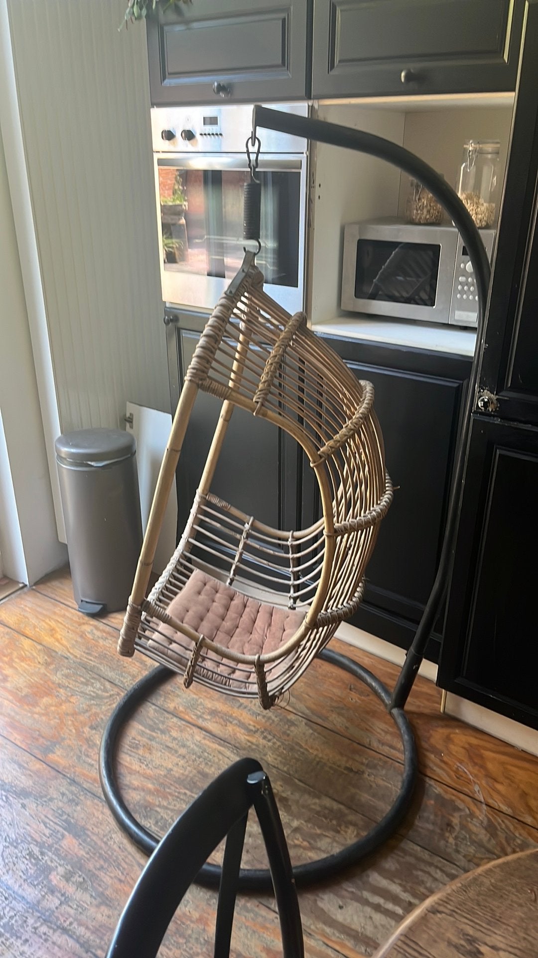 Orginele rotan hanging chair voor binnen en buiten uniek!, Ophalen, Gebruikt, Rotan