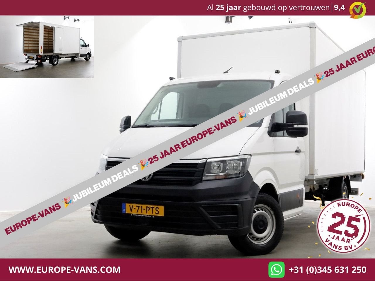 Volkswagen Crafter 35 2.0 TDI 140pk Bakwagen met laadklep en, Auto's, Wit, Onderhoudsboekje, Te koop, 0 g/km