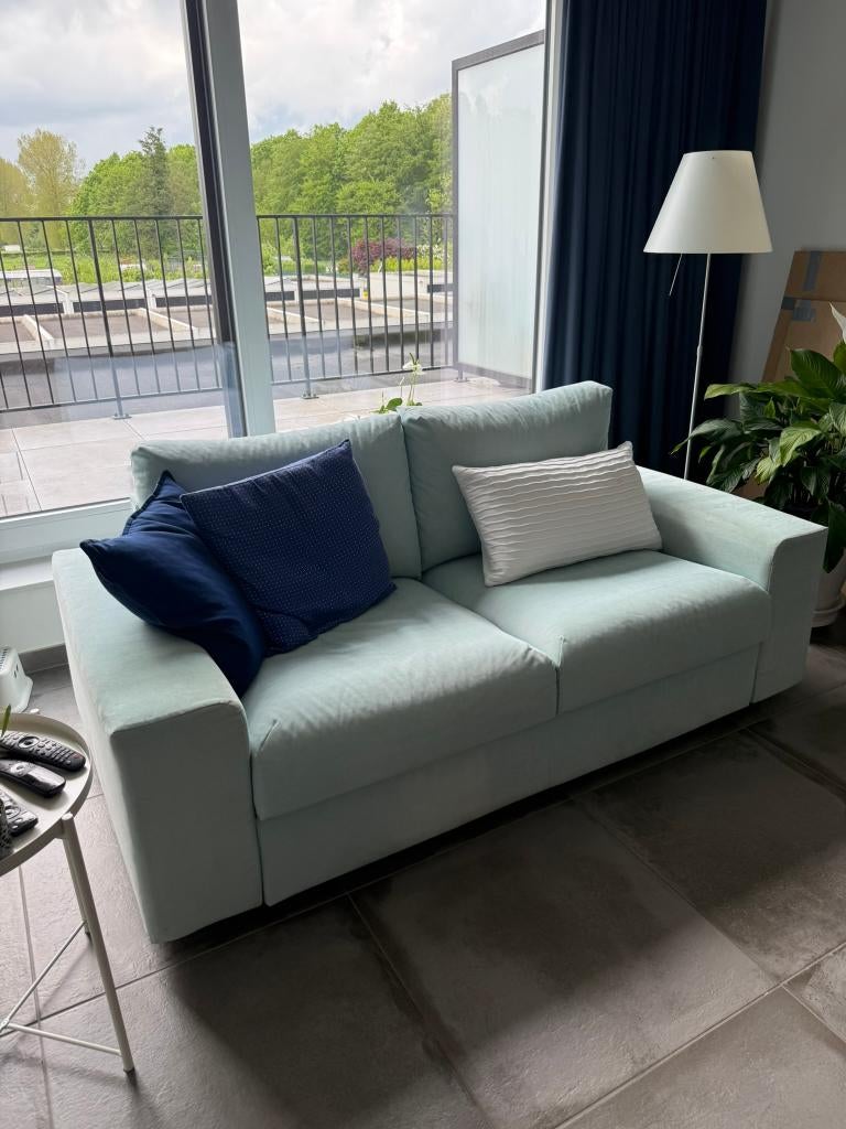 IKEA VIMLE 2-zitbank – muntgroen – zeer goede staat, Huis en Inrichting, Zetels | Zetels, Ophalen, 150 tot 200 cm, Tweepersoons