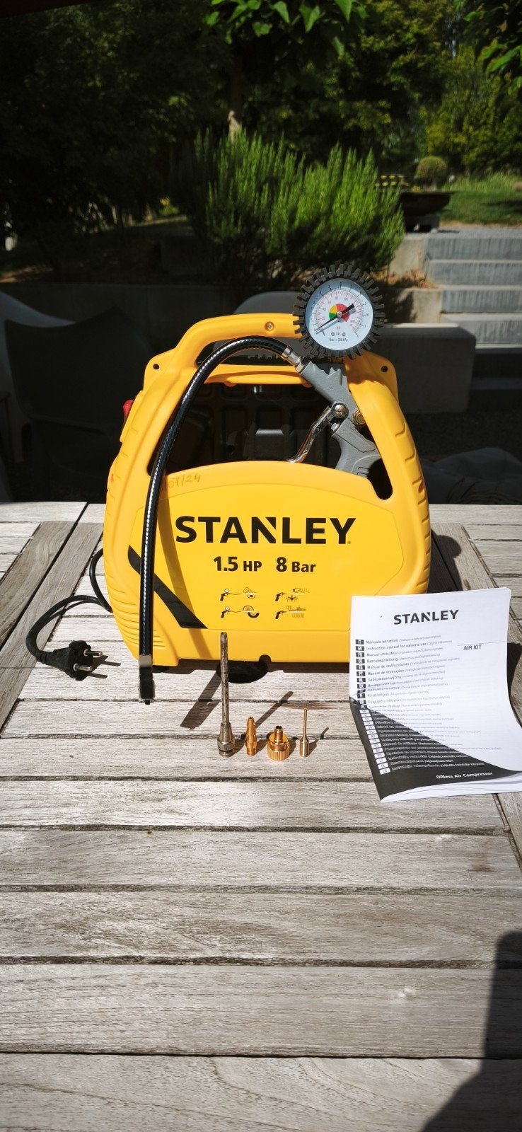 Compresseur Air Portable Stanley 8bar, Bricolage & Construction, Moins de 200 litres/min, Comme neuf, Enlèvement, 6 à 10 bars