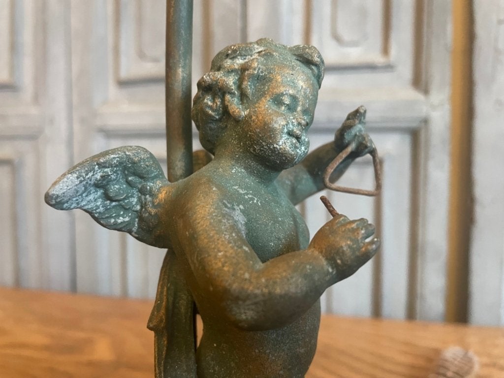 Subtiel Tafellampje Schemerlampje Engel Frans antiek, Antiek en Kunst, Antiek | Verlichting, Ophalen of Verzenden