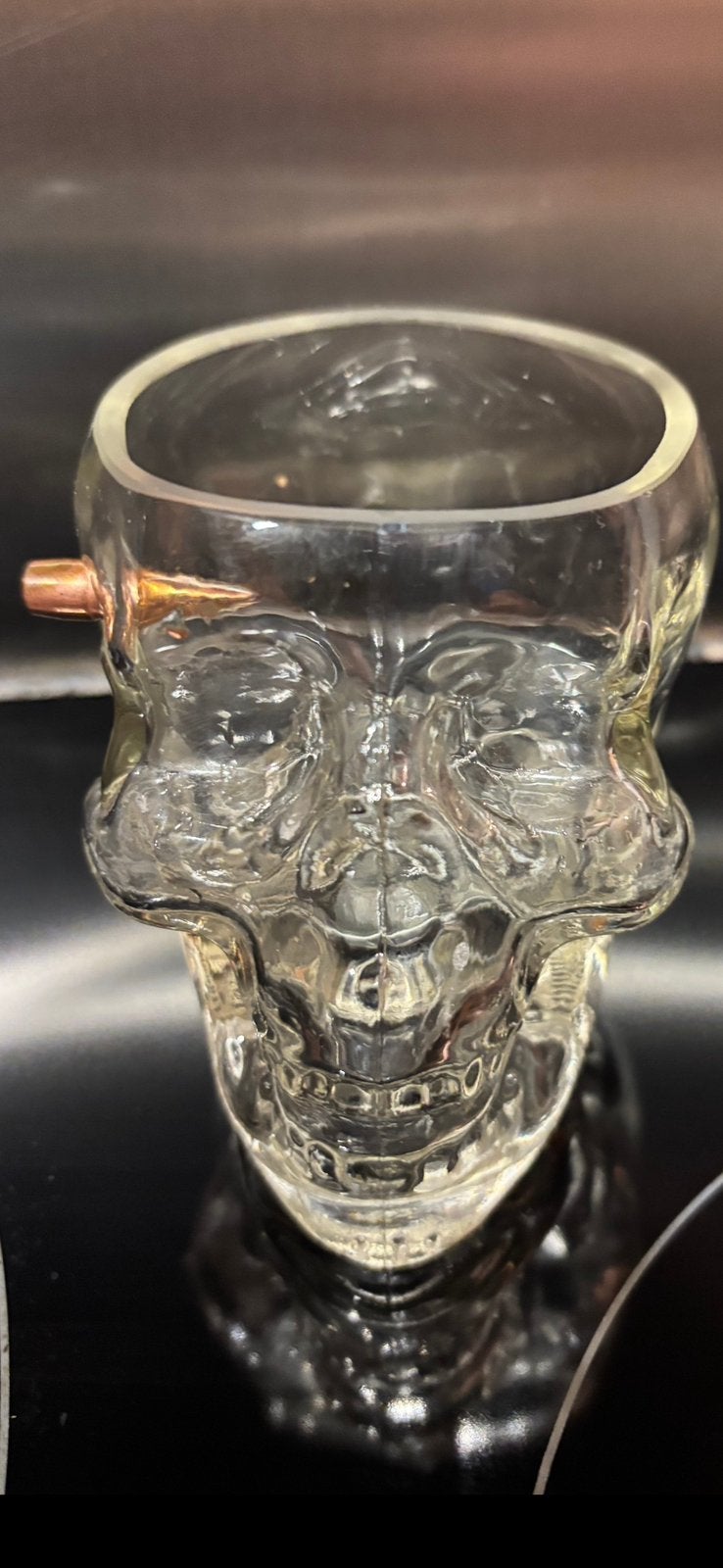 DOODSHOOFD MET KOGEL WHISKYGLAS, Verzamelen, Ophalen of Verzenden, Zo goed als nieuw