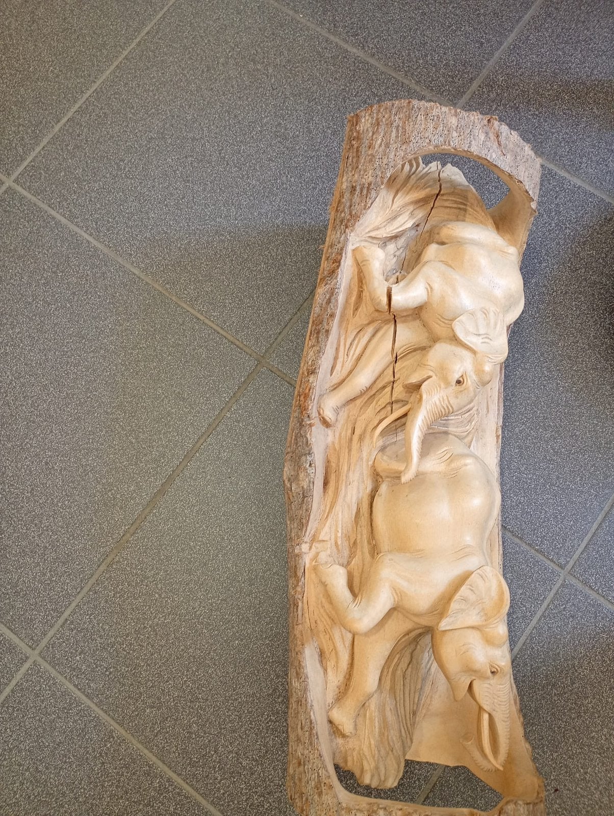 Massief houten sculptuur, Antiek en Kunst, Ophalen, Hout