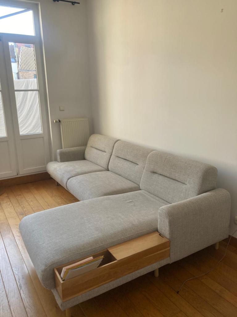 IKEA LÅNGARYD – Canapé 3 places avec méridienne, Enlèvement, Comme neuf