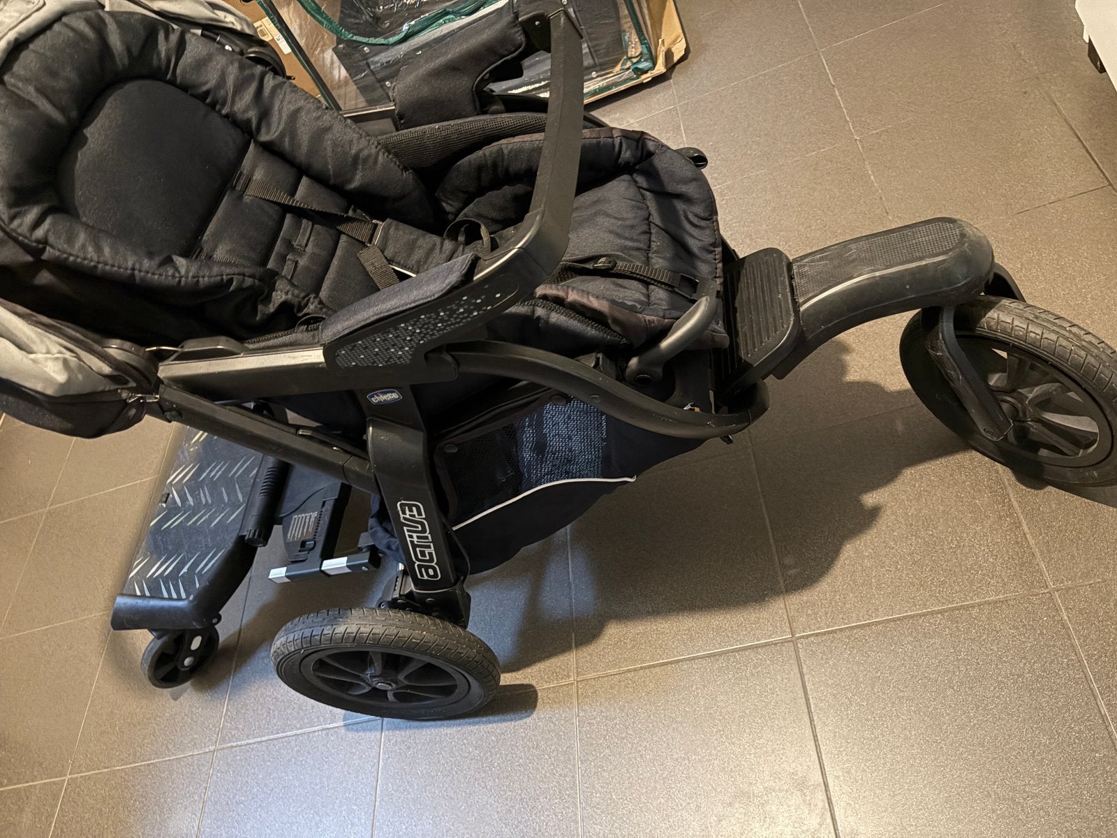 Poussette Chicco Activ3 + planche enfant – Très bon état, Enlèvement ou Envoi, Utilisé