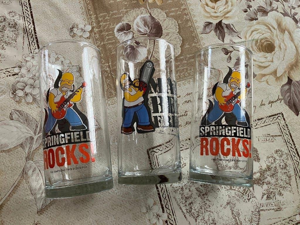 Set van 3 glazen The Simpsons ( Homer ), Collections, Verres & Petits Verres, Enlèvement ou Envoi