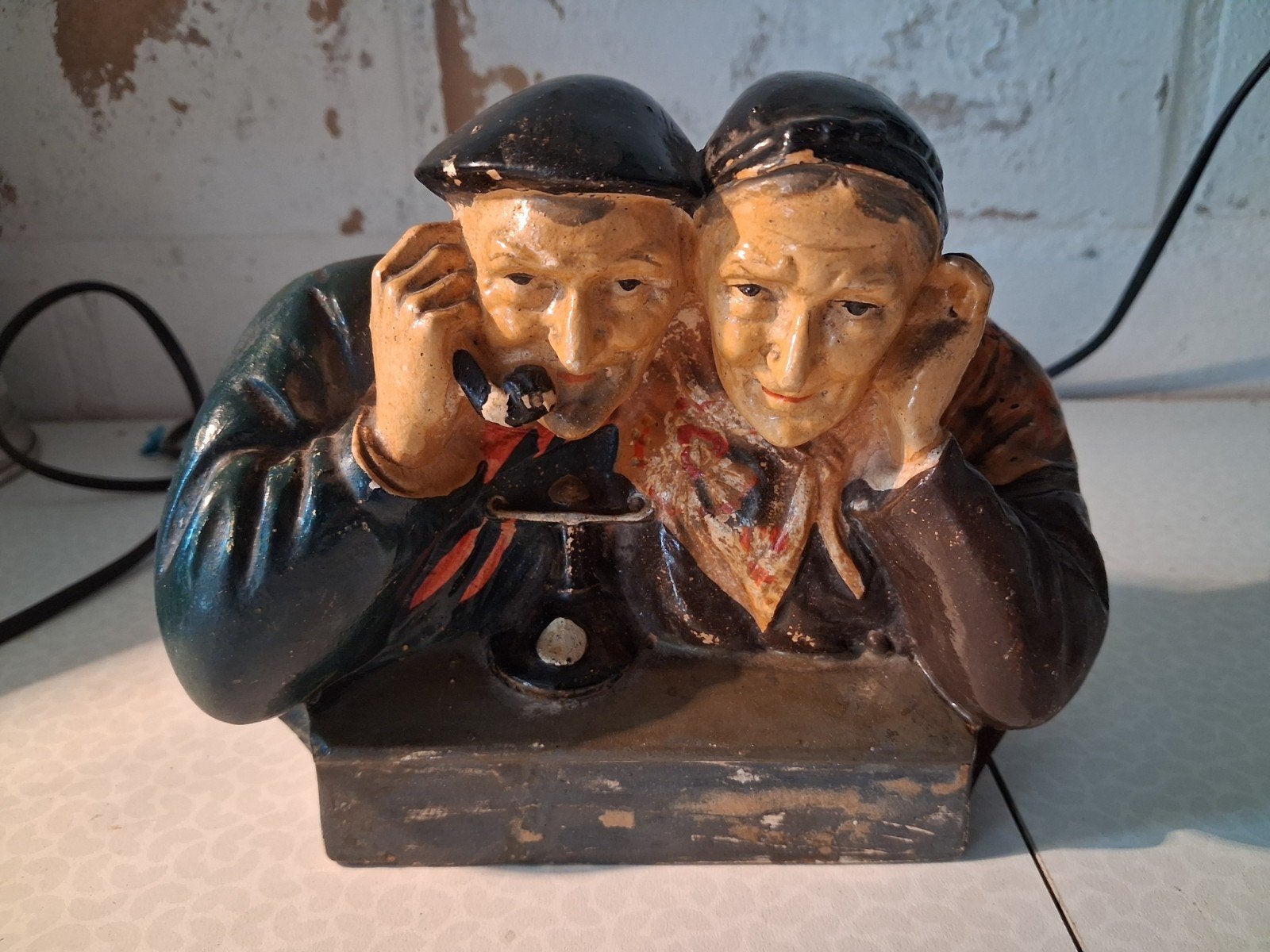 gipsen beeld Frans baskisch koppel, Ophalen of Verzenden, Beeld
