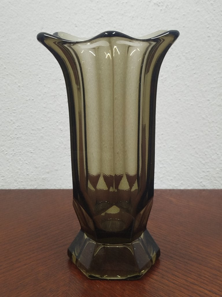 Originele Art Deco vaas 'Américain' Val Saint Lambert Luxval, Enlèvement ou Envoi