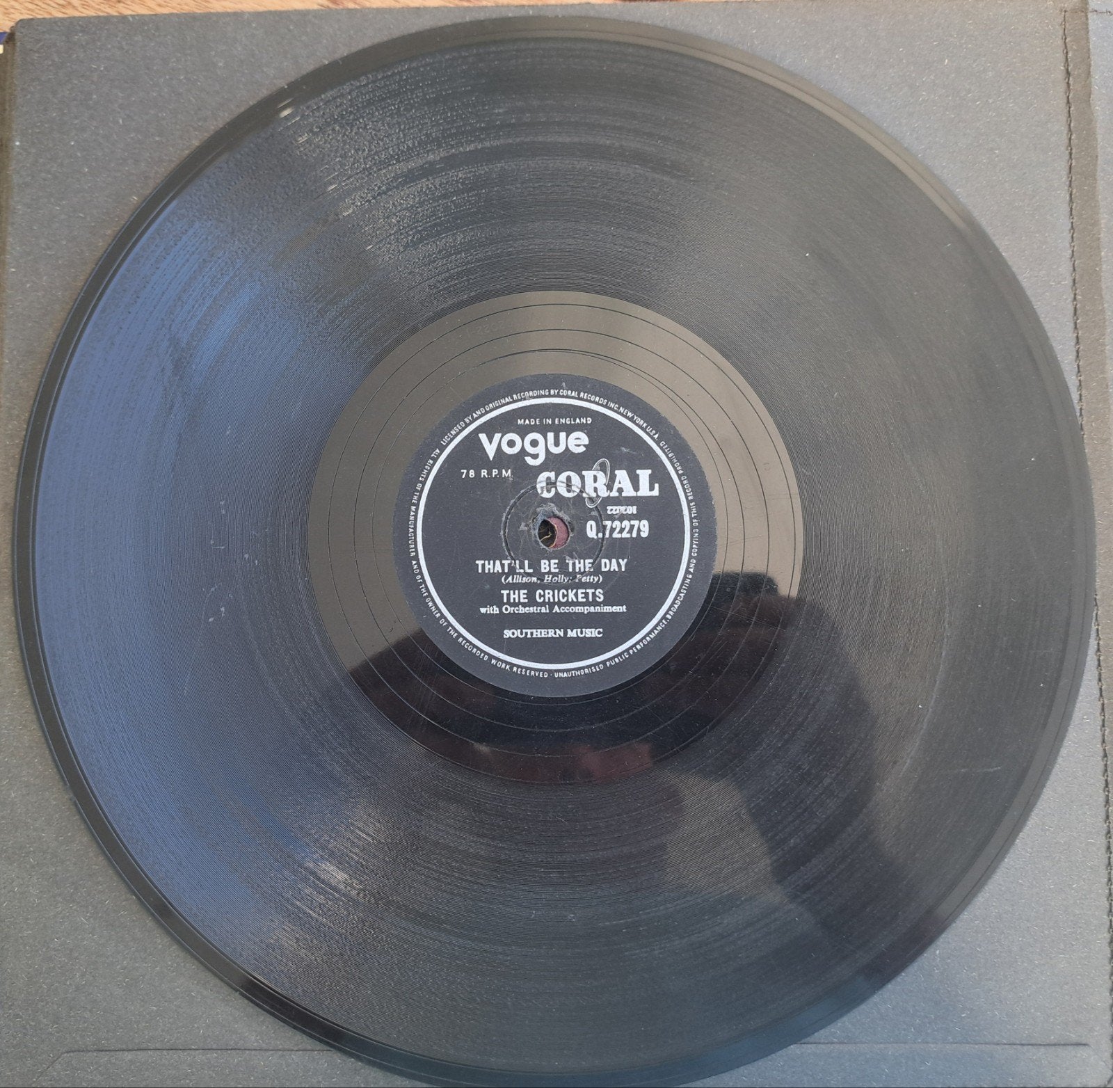 Zeldzame Buddy Holly 78 toeren plaat voor op jukebox, Ophalen of Verzenden