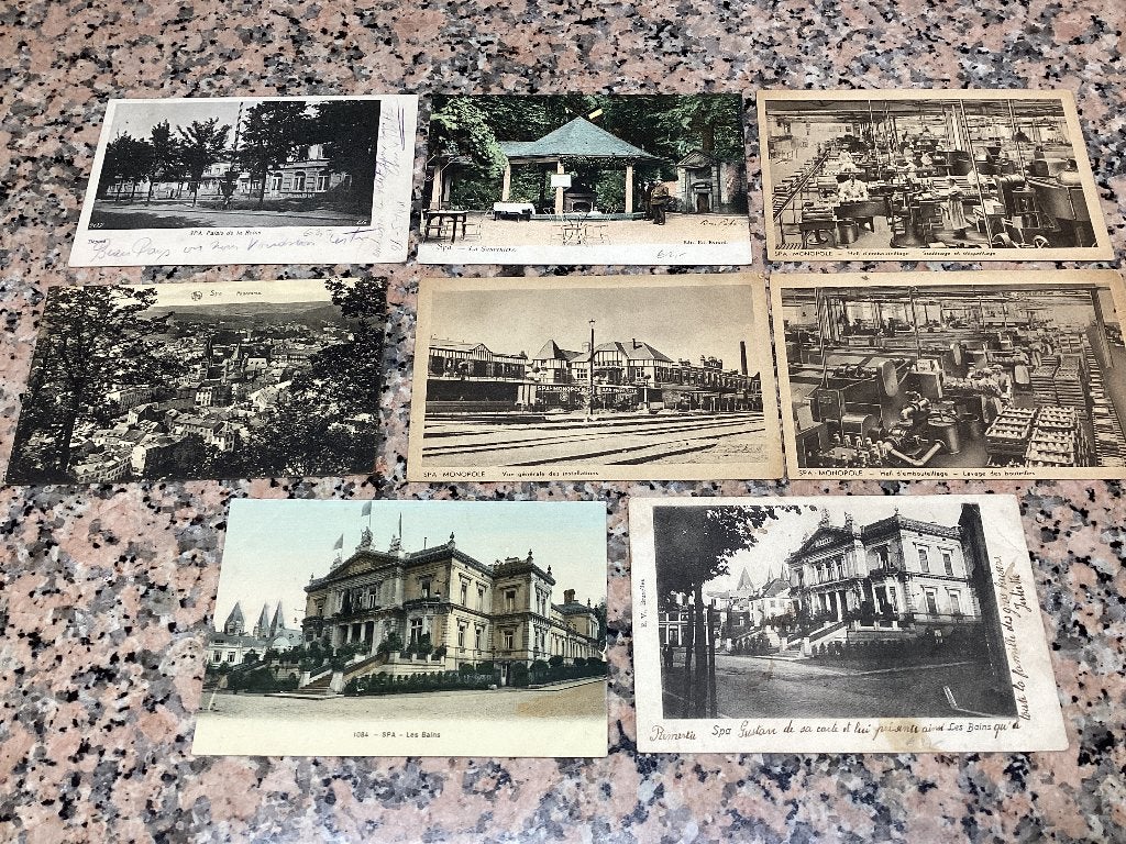 Lot 8 postkaarten SPA en SPA Monopole, Verzamelen, Ophalen of Verzenden, 1920 tot 1940, Gelopen, Luik