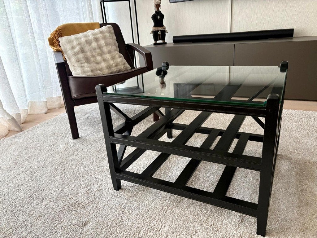 TABLE BASSE, Maison & Meubles, Tables | Tables de salon, Enlèvement, Comme neuf, Carré, Chêne