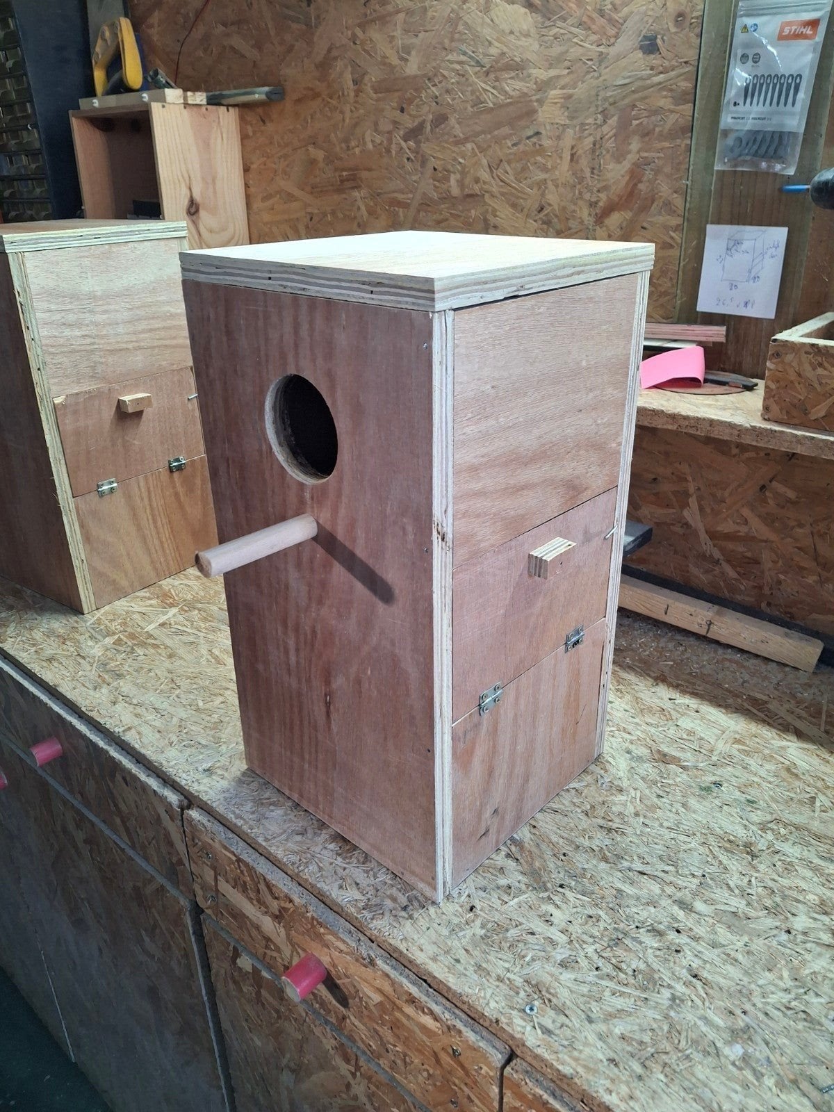 2 nieuwe broedblokken, Dieren en Toebehoren, Vogels | Hokken en Kooien, Ophalen, Nieuw, Hout, Broedkooi of Kweekkooi