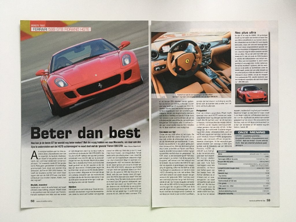 Artikel Ferrari 599 GTB, Enlèvement ou Envoi, Comme neuf, Ferrari