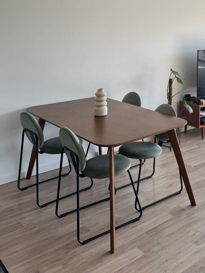 4 eetkamerstoelen Manhult Ikea, Ophalen, Zo goed als nieuw