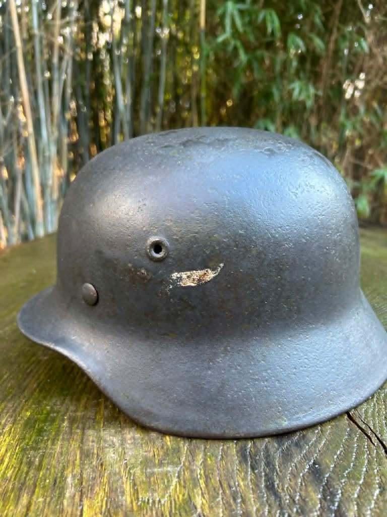 Duitse M40 WW2 Luftwaffe-helm, Ophalen of Verzenden, Overige soorten