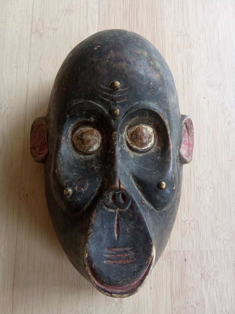 Afrikaanse maskers de Songye groep Congo - Kinshasa (6), Hout, Afrika, Masker, Handgemaakt
