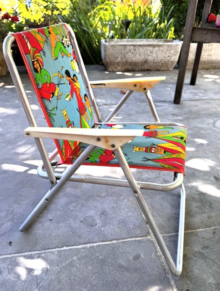 Chaise de camping rétro real vintage, Antiquités & Art, Enlèvement ou Envoi