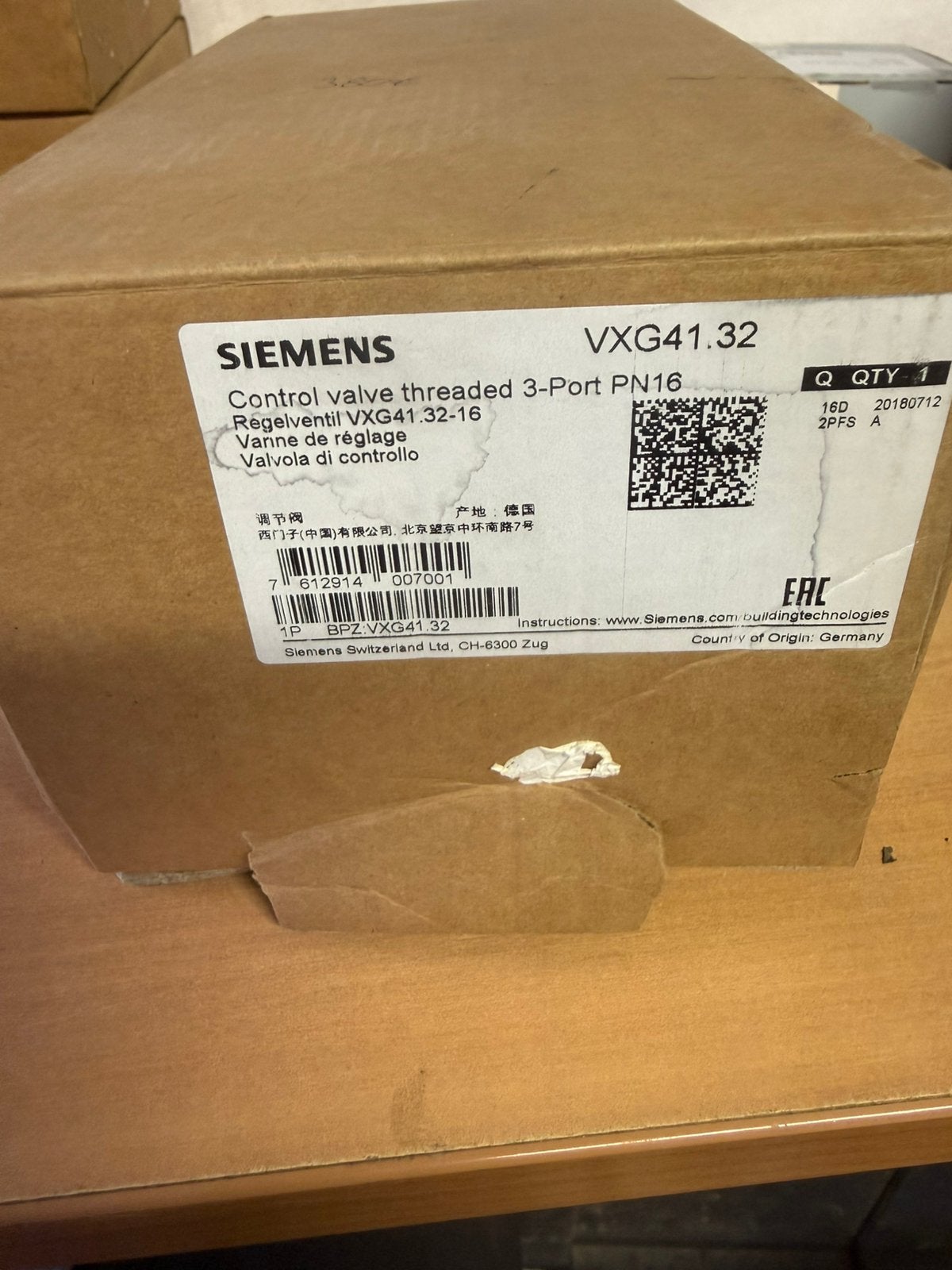 Siemens VXG41.32 – Vanne 3 voies DN32 PN16 –, Bricolage & Construction, Enlèvement ou Envoi, Comme neuf