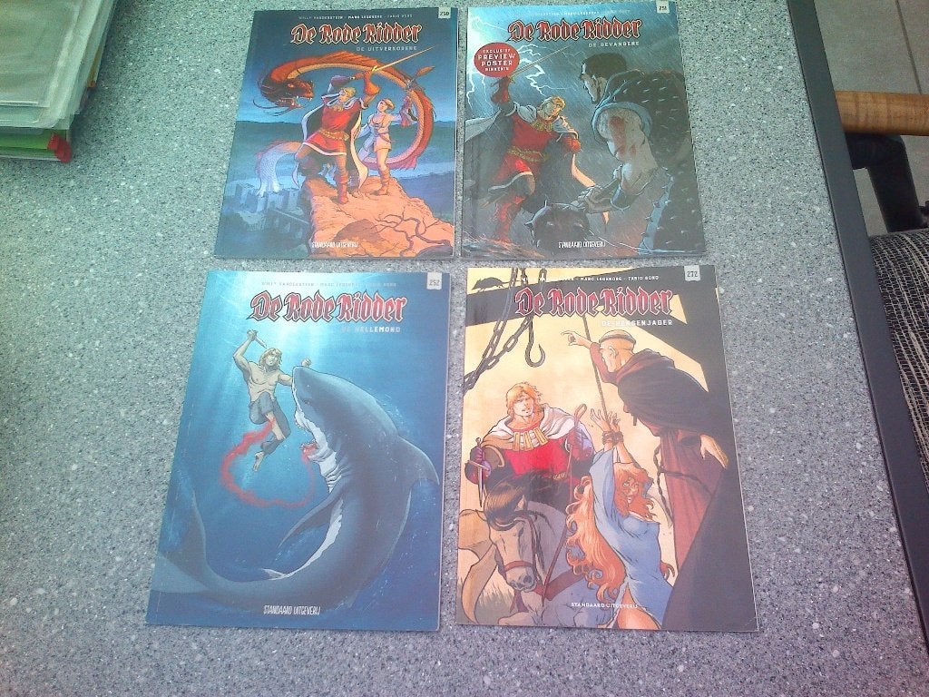 4 De Rode ridder strips., Meerdere stripboeken, Ophalen of Verzenden, Zo goed als nieuw, Willy Vandersteen