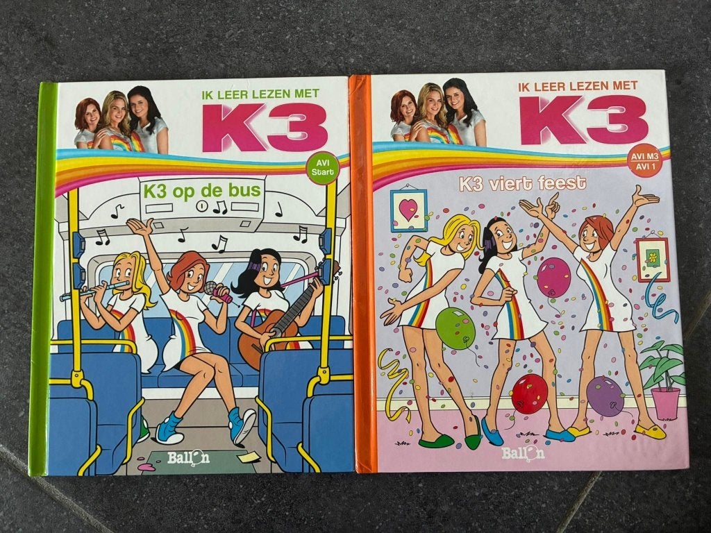Set van 2 boeken: Ik leer lezen met K3, Ophalen of Verzenden, Gelezen, Studio 100, Fictie algemeen