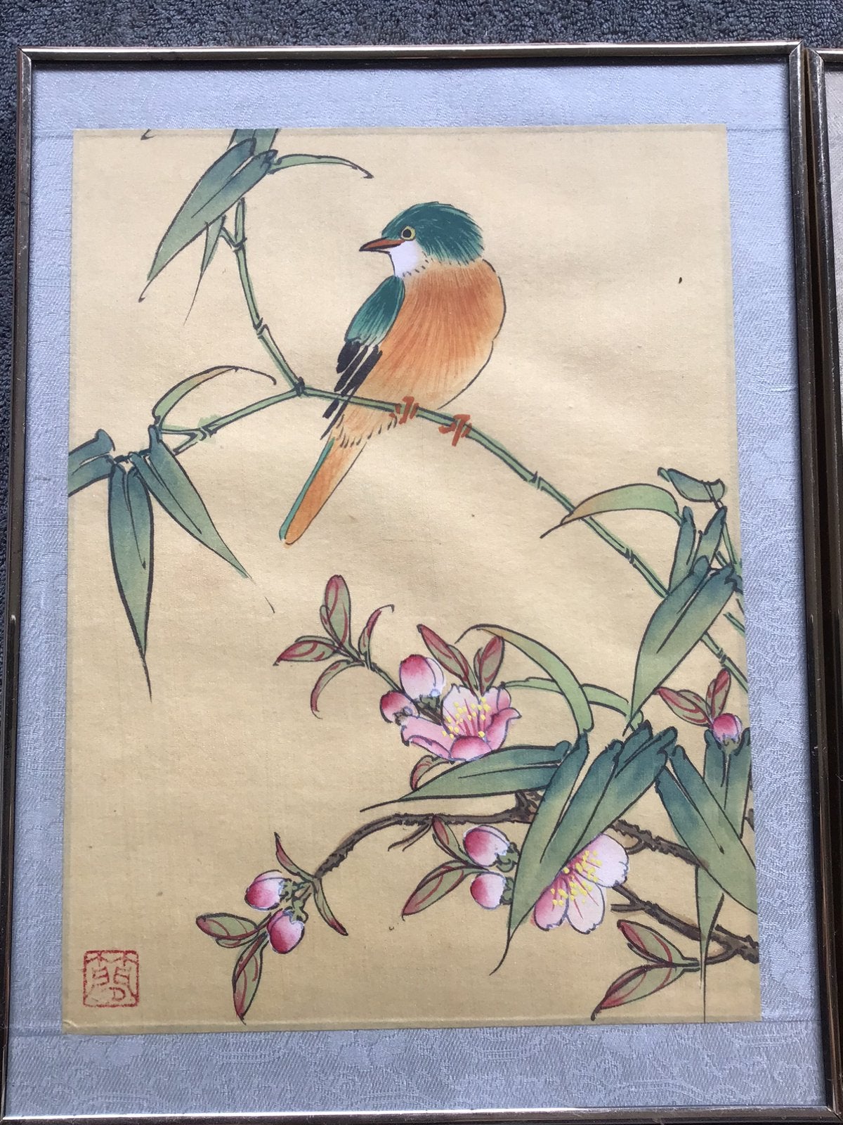 3 vintage chinese zijdeschilderijen, Ophalen of Verzenden