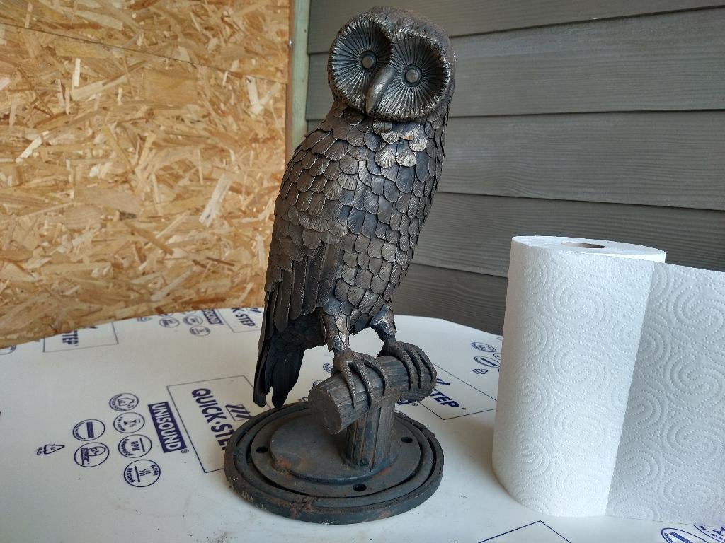 Ambachtelijk smeedwerk van uil (2), Antiek en Kunst, Ophalen