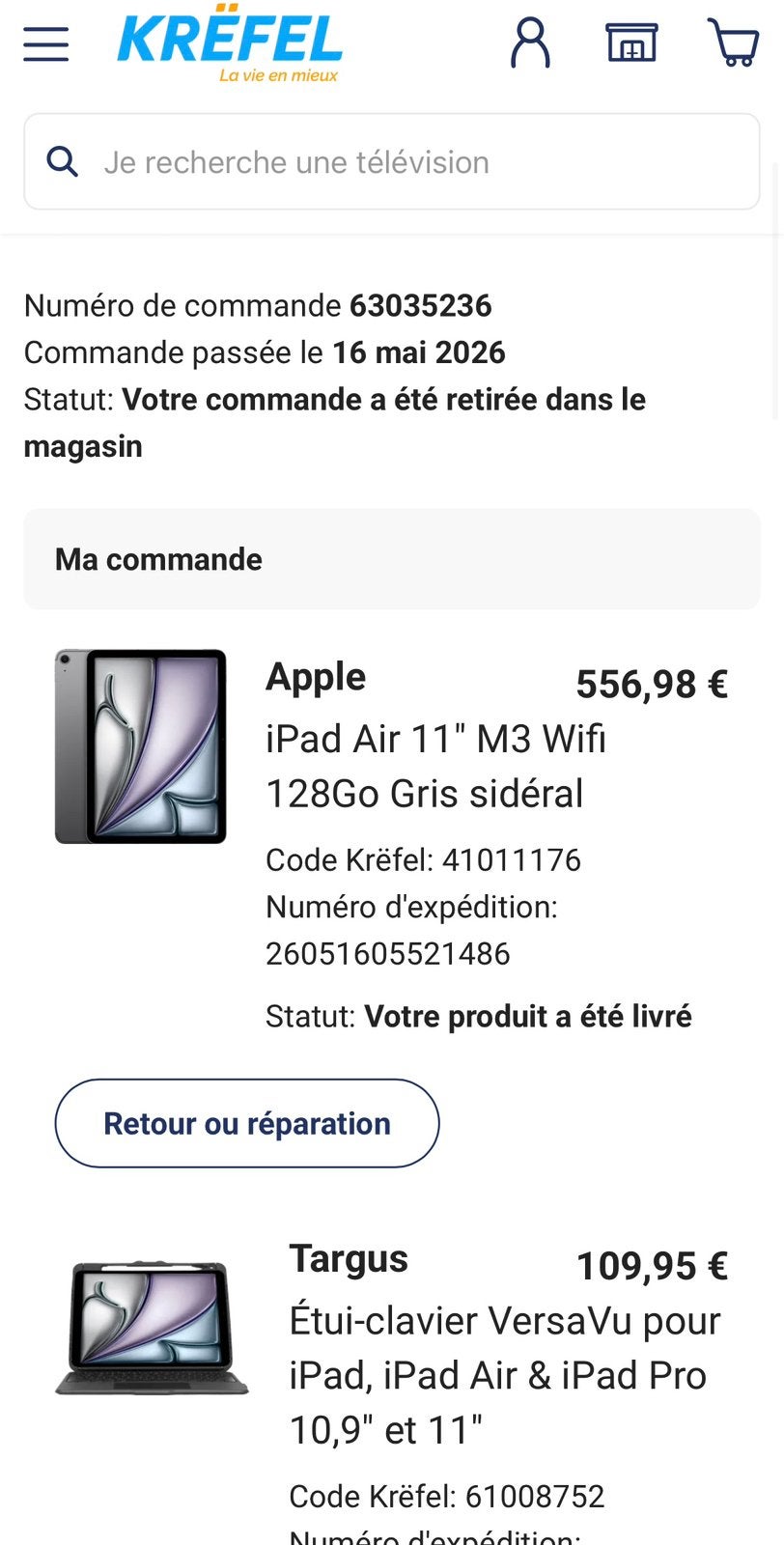 Ipad air 11' 3 + toetsenbord, Ophalen, Zo goed als nieuw