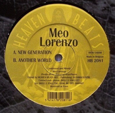 Meo Lorenzo - New Generation, Ophalen of Verzenden, Zo goed als nieuw, 12 inch, Trance