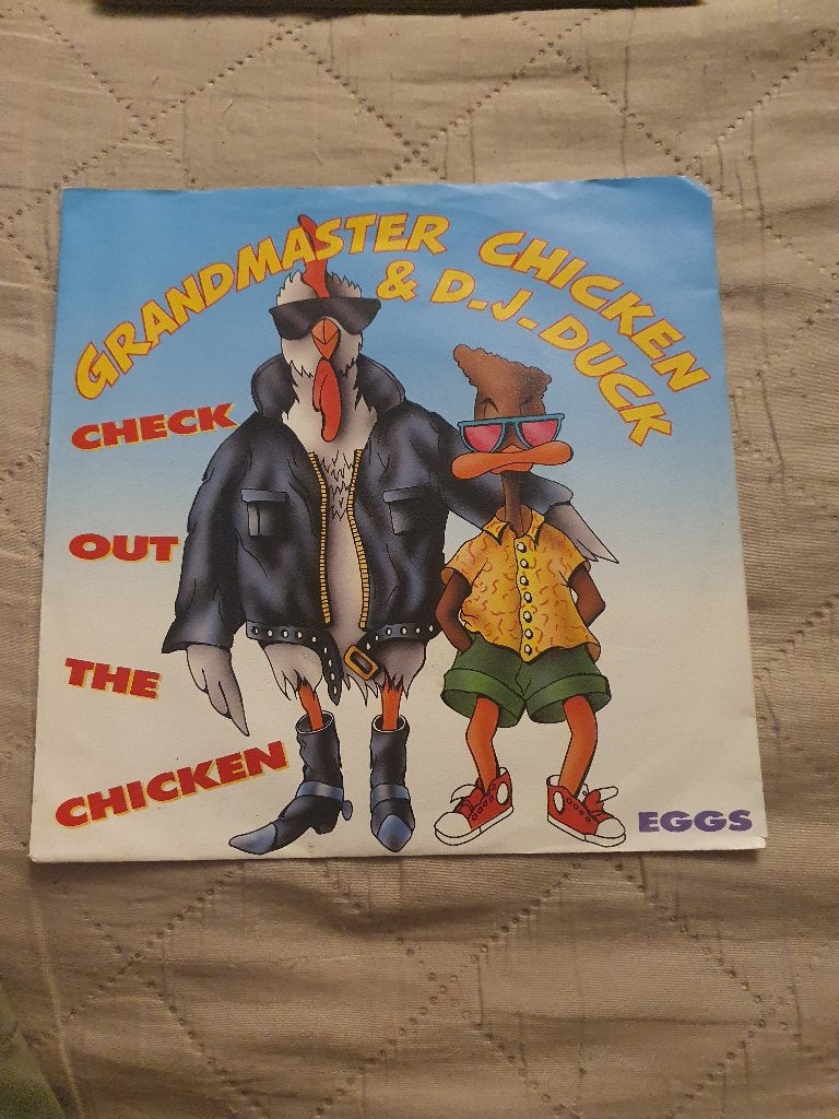 Grandmaster Chicken & D.J. Duck–Check Out The Chicken - 1989, CD & DVD, Enlèvement ou Envoi, 7 inch, Comme neuf, Autres genres