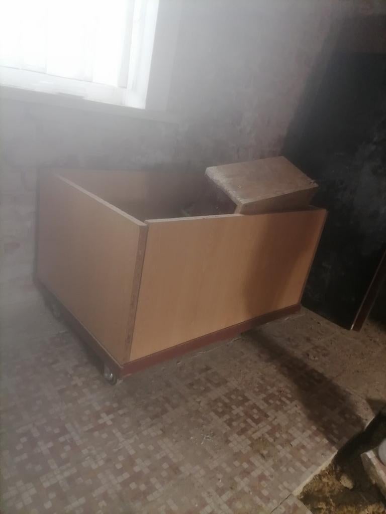Gratis houtbak op wieltjes, Ophalen of Verzenden, Gebruikt