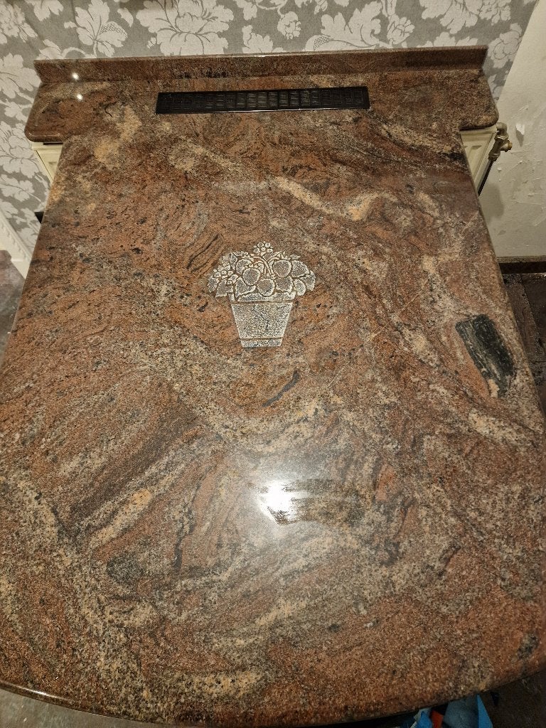 Plateau de table en granit massif, Maison & Meubles, Pièces pour table, Utilisé, Dessus de la table, 100 à 150 cm, 50 à 100 cm