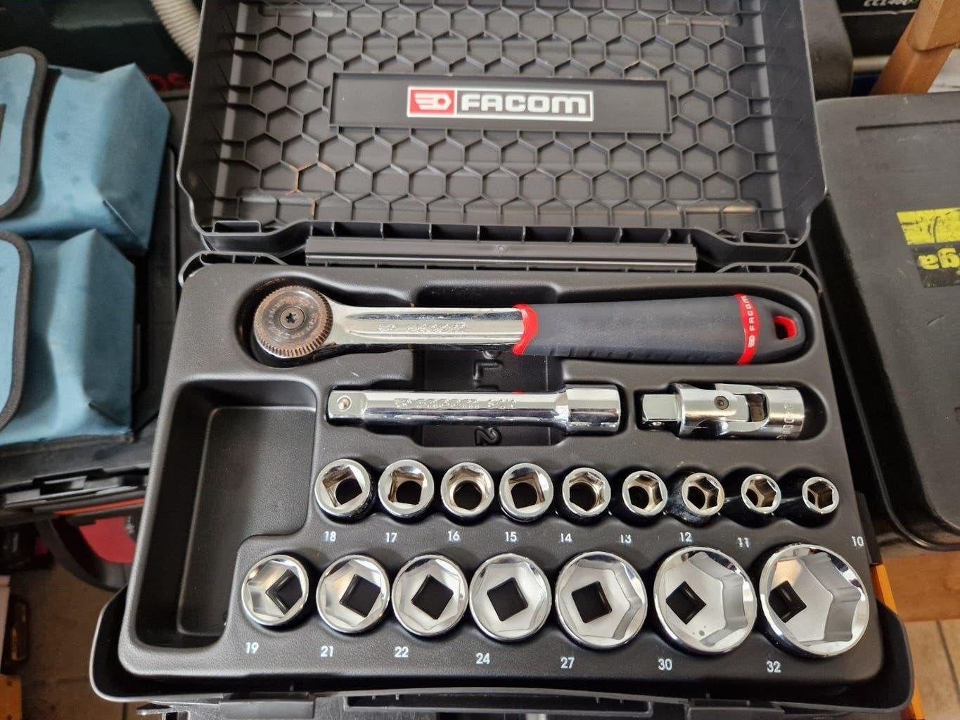 Facom doppenset 23-delig 1/2 in 6-punts doppenset, Auto diversen, Autogereedschap, Ophalen, Nieuw
