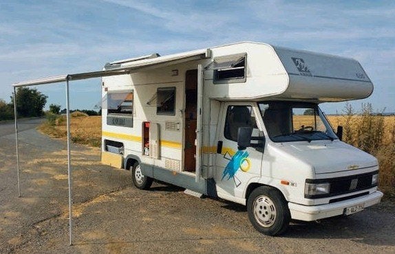 Camping car Fiat 2.5 TD prêt à prendre la route, Roue de secours, Jusqu'à 5, Siège standard, Toilette à cassette