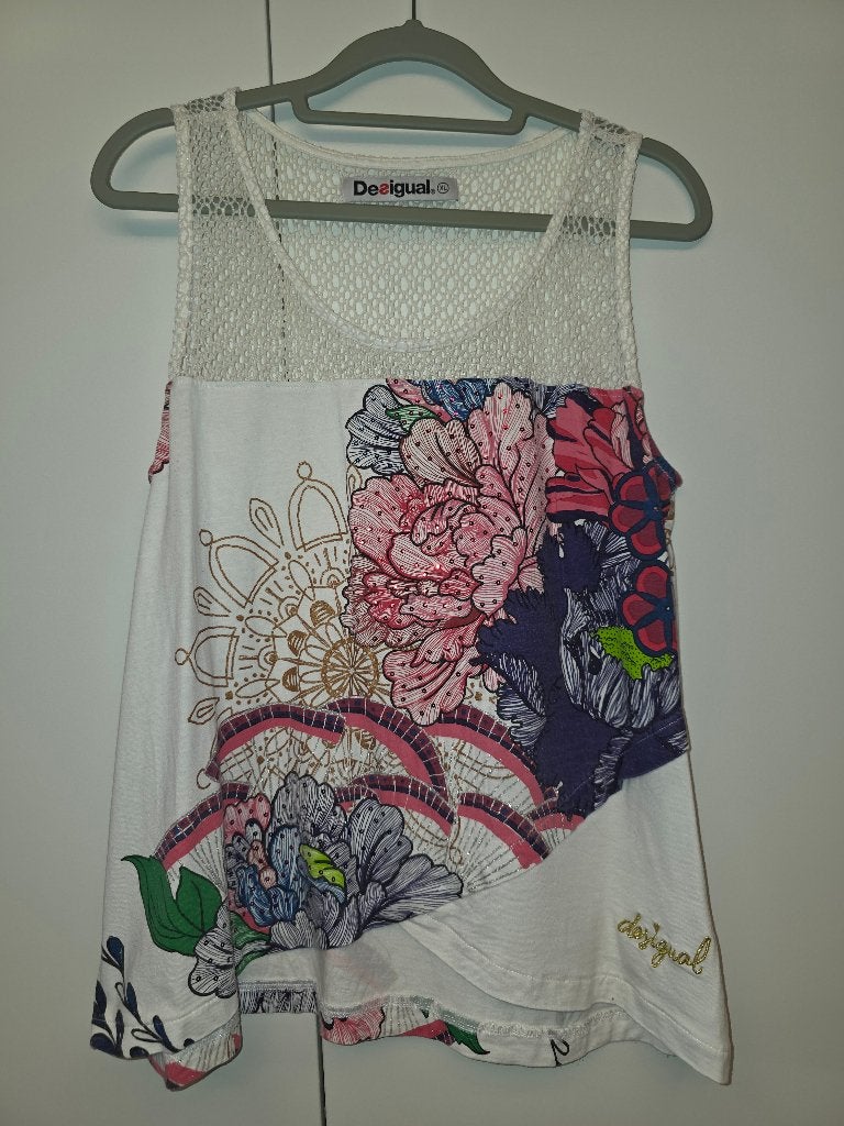 Top Desigual (maat XL), Kleding | Dames, Topjes, Overige kleuren, Maat 42/44 (L), Ophalen of Verzenden, Gedragen