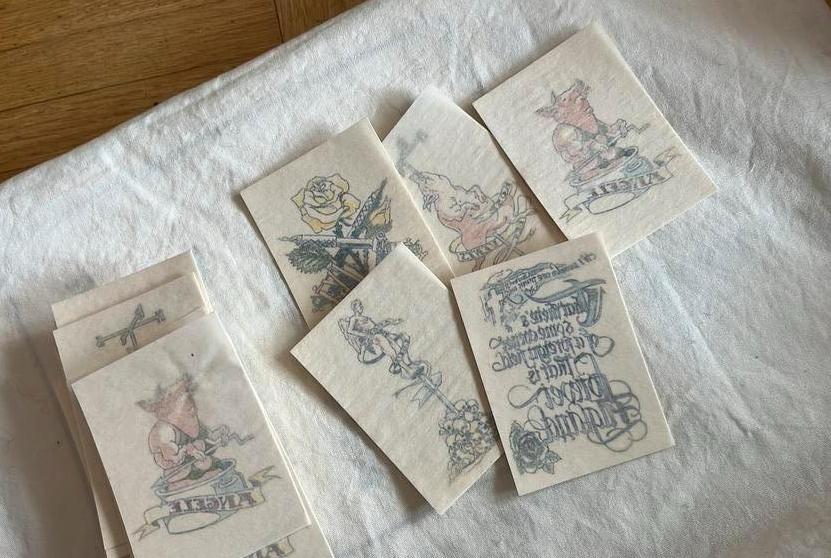 Plak Tattoos Wim Delvoye ( ( Angéle), Ophalen
