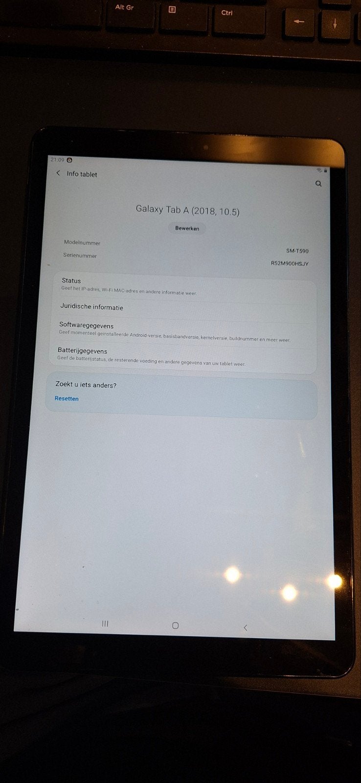 tablette Samsung Tab A (2018), Enlèvement