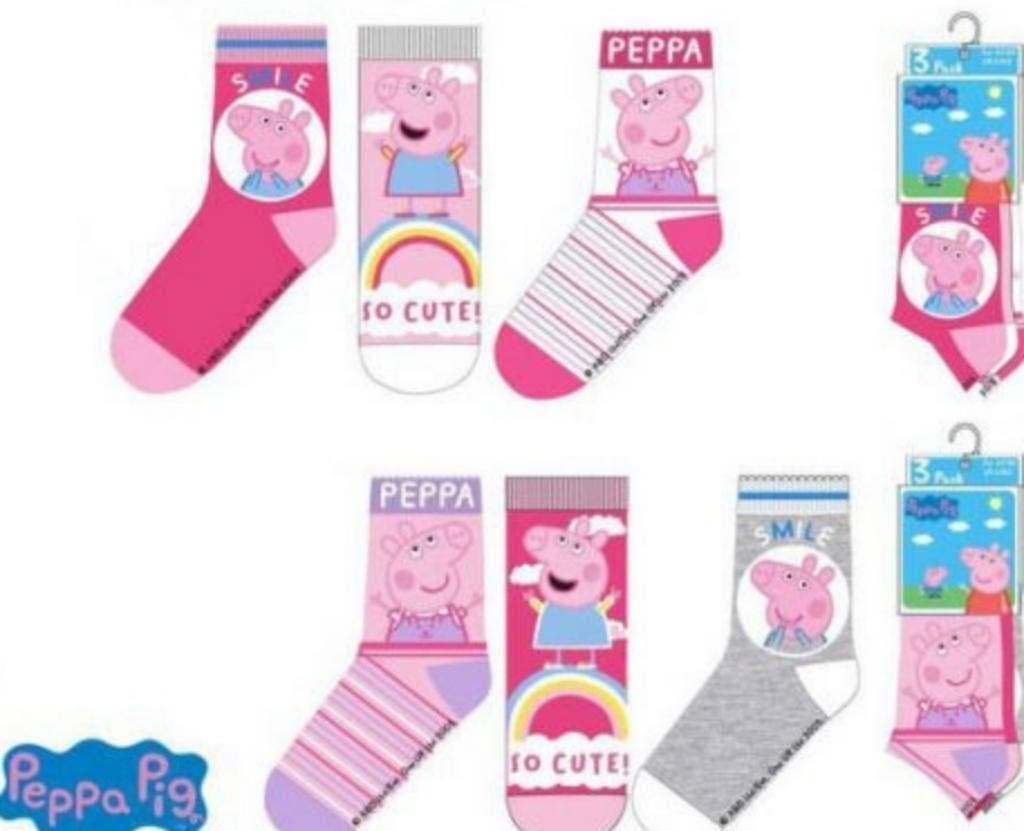 Peppa Pig Sokken - 3 paar - Maat 31/34, Meisje, Nieuw, Ophalen of Verzenden, Peppa Pig