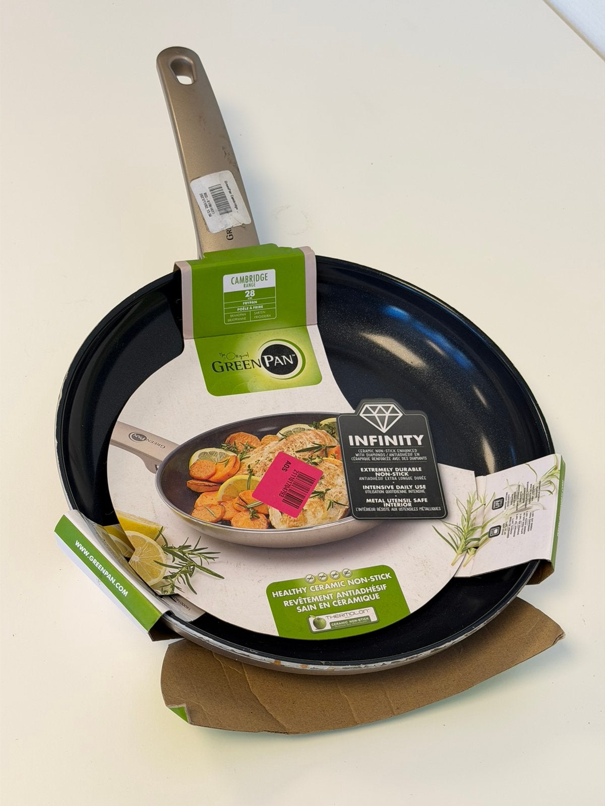 GreenPan Cambridge Koekenpan 28cm Nieuw met antiaanbaklaag, Huis en Inrichting, Ophalen of Verzenden, Nieuw, Koekenpan of Braadpan